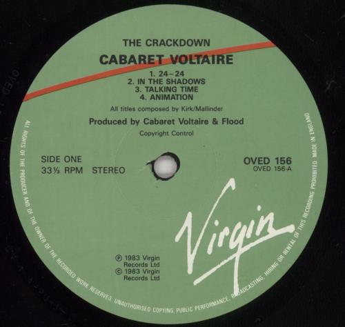 Cabaret Voltaire The Crackdown vinyl LP album (LP record) UK VOLLPTH874586
