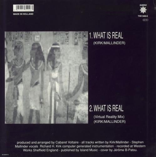 Cabaret Voltaire What Is Real 12" vinyl single (12 inch record / Maxi-single) Dutch VOL12WH807643