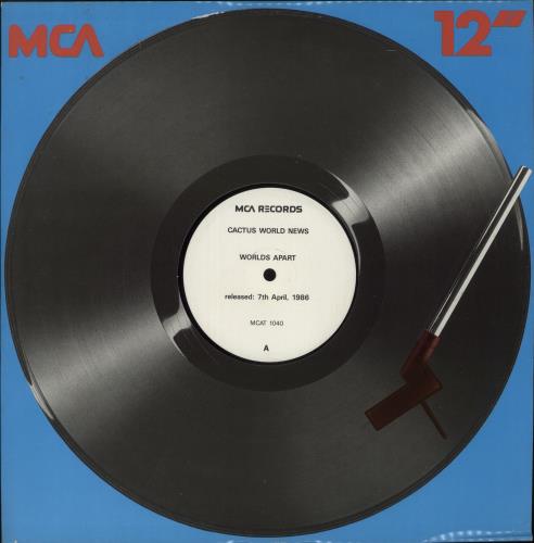 Cactus World News Worlds Apart 12" vinyl single (12 inch record / Maxi-single) UK CWN12WO886460
