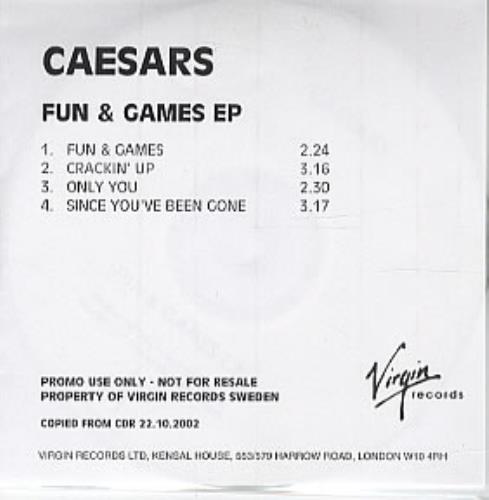 Caesars Fun And Games EP CD-R acetate UK AEACRFU242047