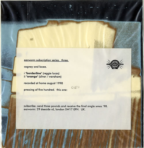 Cagney And Lacee Earworm Subscription Series. Three. 7" vinyl single (7 inch record / 45) US F8407EA619670