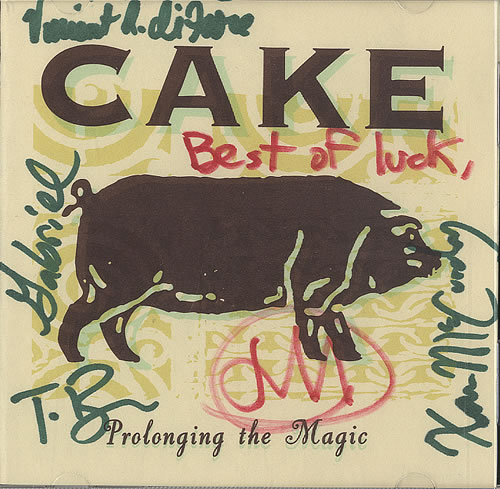 Cake Prolonging The Magic Autographed US Promo CD album