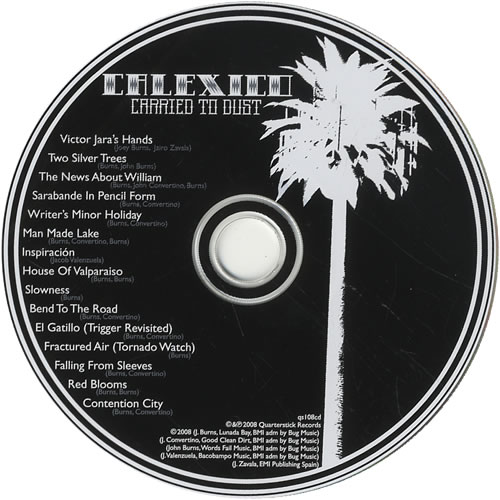 Calexico Carried To Dust CD album (CDLP) US CEXCDCA454707