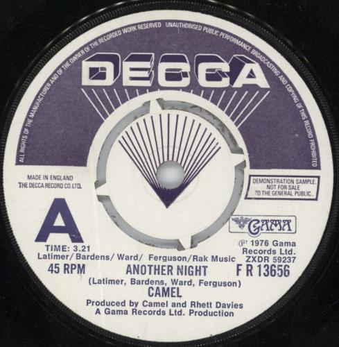 Camel Another Night 7" vinyl single (7 inch record / 45) UK C-L07AN812335