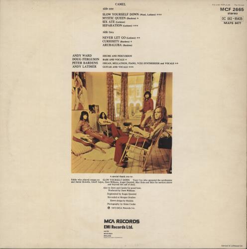 Camel Camel - VG vinyl LP album (LP record) UK C-LLPCA875609