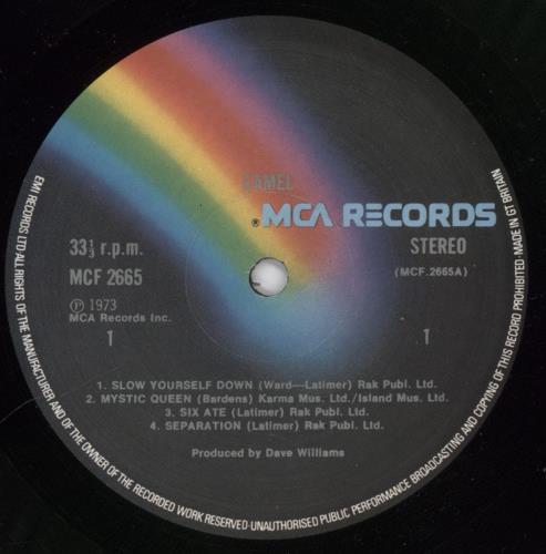 Camel Camel vinyl LP album (LP record) UK C-LLPCA541465