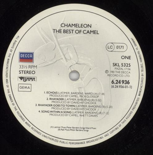 Camel Chameleon - The Best Of Camel vinyl LP album (LP record) German C-LLPCH766498
