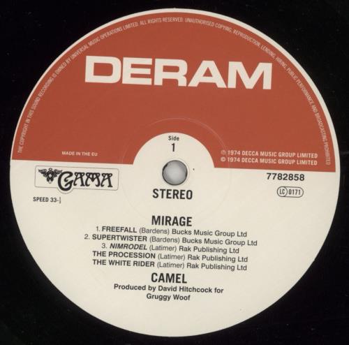 Camel Mirage - 200gm - Shrink vinyl LP album (LP record) UK C-LLPMI867335