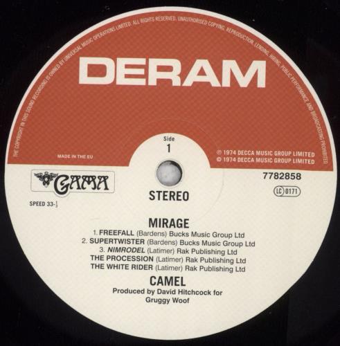 Camel Mirage - 200gm vinyl LP album (LP record) UK C-LLPMI766110