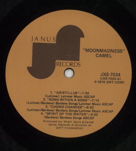 Camel Moonmadness vinyl LP album (LP record) US C-LLPMO867427
