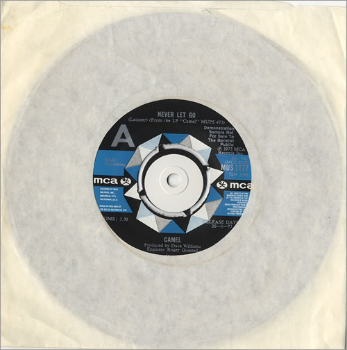 Camel Never Let Go 7" vinyl single (7 inch record / 45) UK C-L07NE480002