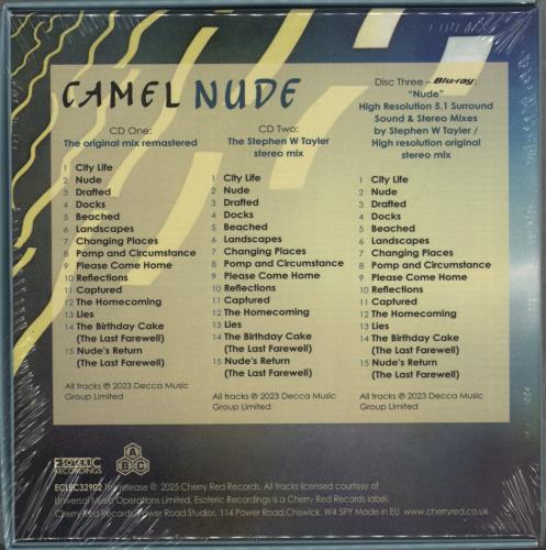 Camel Nude: Remastered + Blu-Ray - Sealed 3-disc CD/DVD Set UK C-L3DNU880647