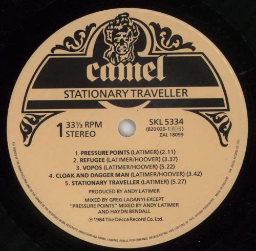 Camel Stationary Traveller + Insert - EX vinyl LP album (LP record) UK C-LLPST774493