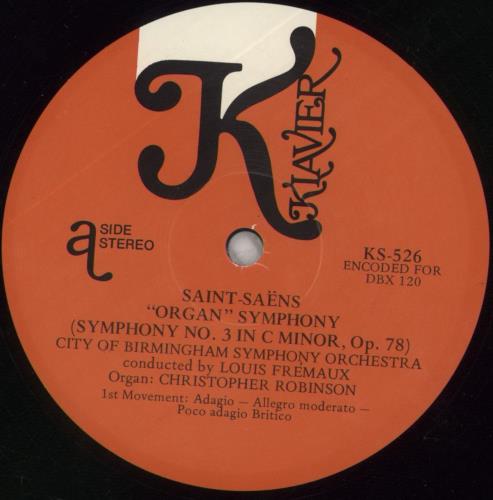 Camille Saint-Sans Saint-Sans 'Organ Symphony'/ Symphony No. 3 In C Minor. Op.78 - 180gm vinyl LP album (LP record) US UCVLPSA851786