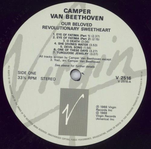 Camper Van Beethoven Our Beloved Revolutionary Sweetheart - Press Pack vinyl LP album (LP record) UK CVBLPOU826471