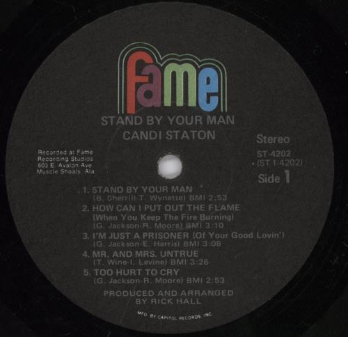 Candi Staton Stand By Your Man vinyl LP album (LP record) US NDSLPST893122