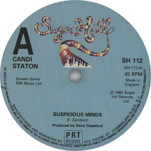 Candi Staton Suspicious Minds 7" vinyl single (7 inch record / 45) UK NDS07SU633360