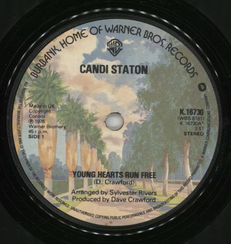 Candi Staton Young Hearts Run Free + p/s 7" vinyl single (7 inch record / 45) UK NDS07YO689394
