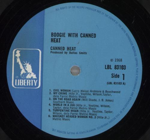 Canned Heat Boogie With Canned Heat - 1st - VG vinyl LP album (LP record) UK CNHLPBO719711