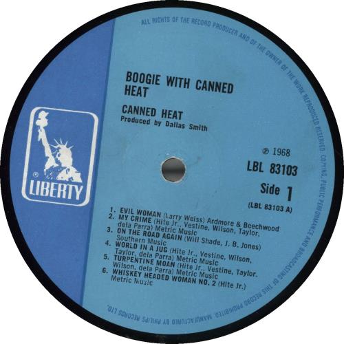 Canned Heat Boogie With Canned Heat - 1st vinyl LP album (LP record) UK CNHLPBO124847