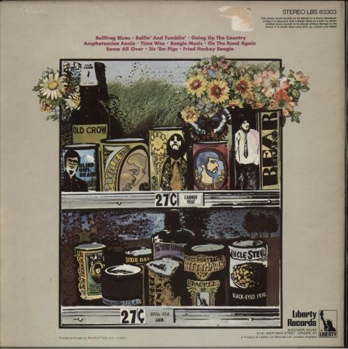 Canned Heat Canned Heat Cook Book - VG Sleeve vinyl LP album (LP record) UK CNHLPCA880681