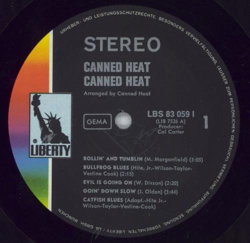 Canned Heat Canned Heat vinyl LP album (LP record) German CNHLPCA821698