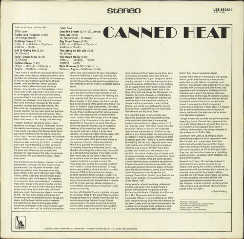 Canned Heat Canned Heat vinyl LP album (LP record) German CNHLPCA821698