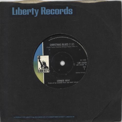 Canned Heat Christmas Blues 7" vinyl single (7 inch record / 45) UK CNH07CH664728