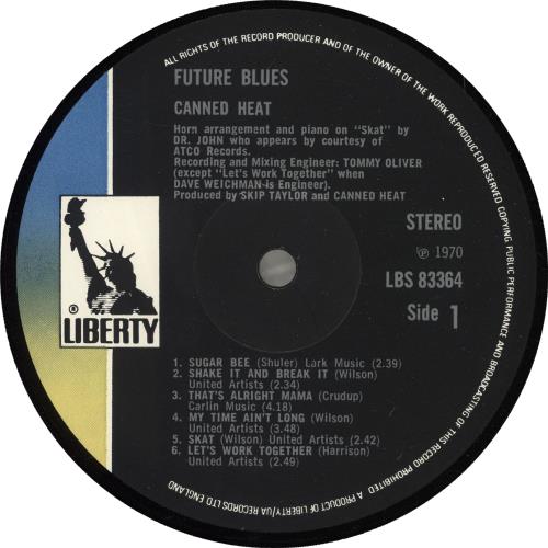 Canned Heat Future Blues - EX vinyl LP album (LP record) UK CNHLPFU718917