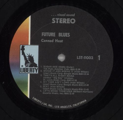 Canned Heat Future Blues vinyl LP album (LP record) US CNHLPFU857833