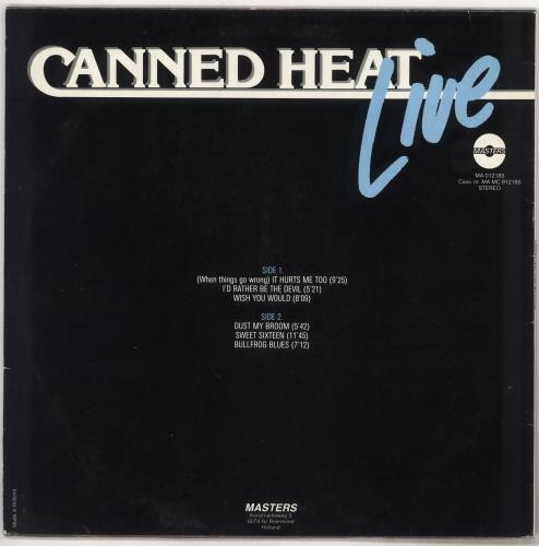 Canned Heat Live vinyl LP album (LP record) Dutch CNHLPLI727924