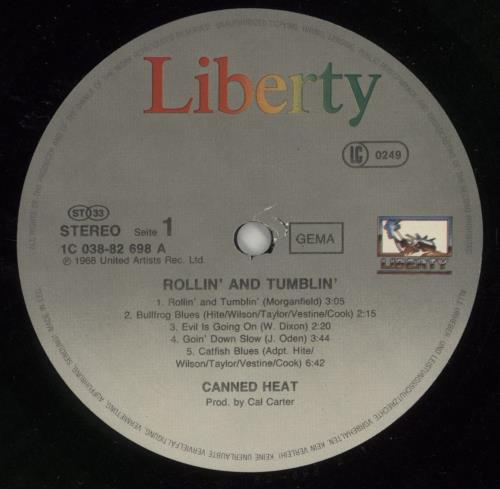 Canned Heat Rollin And Tumblin vinyl LP album (LP record) German CNHLPRO869993
