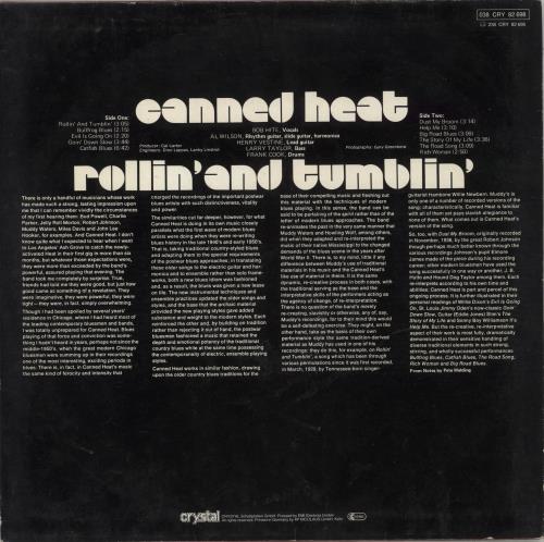 Canned Heat Rollin And Tumblin vinyl LP album (LP record) German CNHLPRO869993