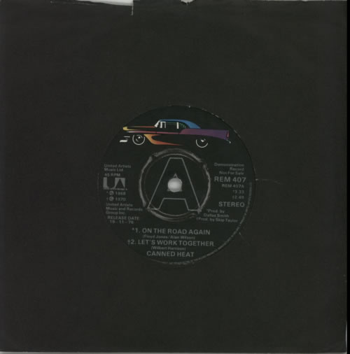 Canned Heat On The Road Again EP UK Promo 7" vinyl single (7 inch