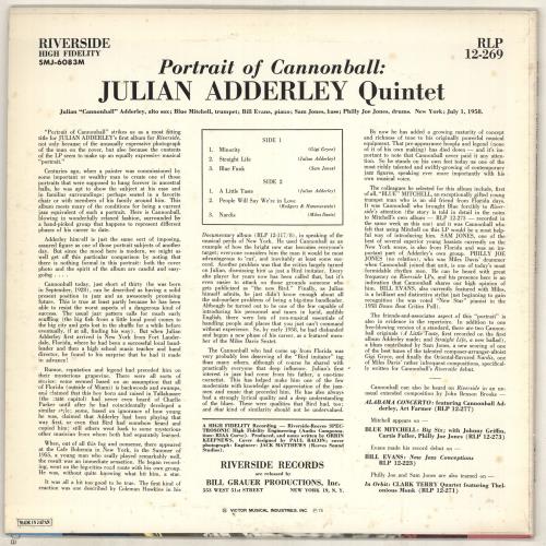 Cannonball Adderley Portrait Of Cannonball vinyl LP album (LP record) Japanese ERLLPPO734297
