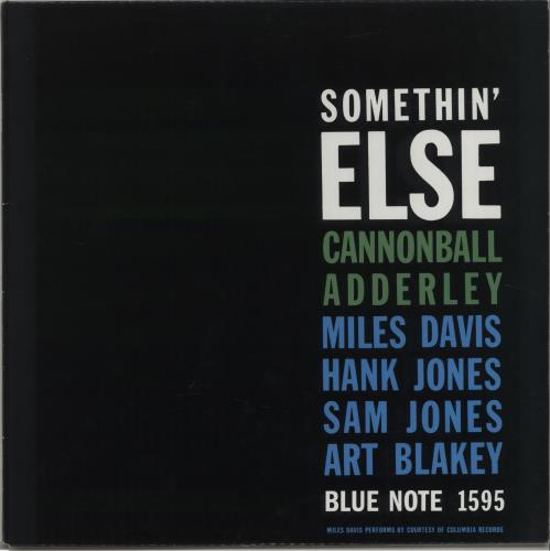 Cannonball Adderley Somethin' Else vinyl LP album (LP record) US ERLLPSO681103