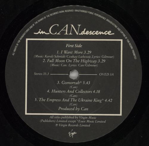 Can InCANdescence vinyl LP album (LP record) UK C+NLPIN440631