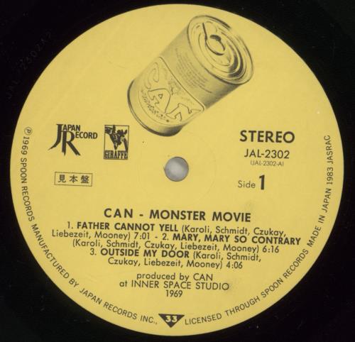 Can Monster Movie vinyl LP album (LP record) Japanese C+NLPMO877422