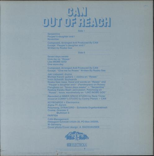 Can Out Of Reach vinyl LP album (LP record) UK C+NLPOU567617