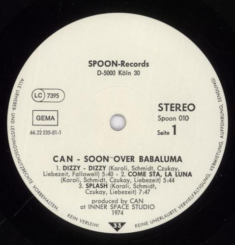 Can Soon Over Babaluma vinyl LP album (LP record) UK C+NLPSO440169