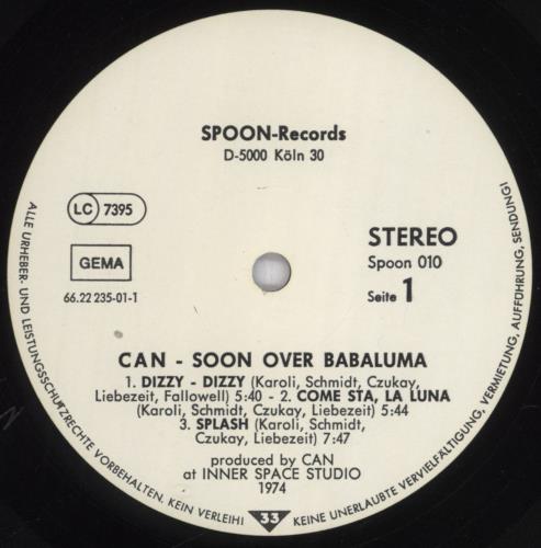 Can Soon Over Babaluma vinyl LP album (LP record) UK C+NLPSO834524