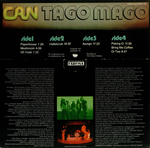 Can Tago Mago - 1st 2-LP vinyl record set (Double LP Album) UK C+N2LTA115015