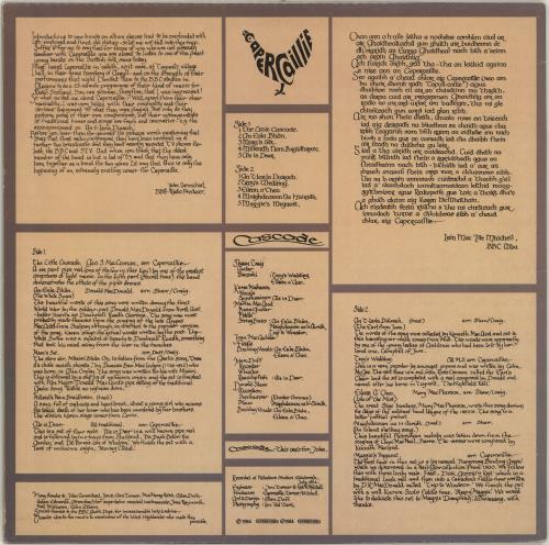 Capercaillie Cascade vinyl LP album (LP record) UK CPRLPCA692097