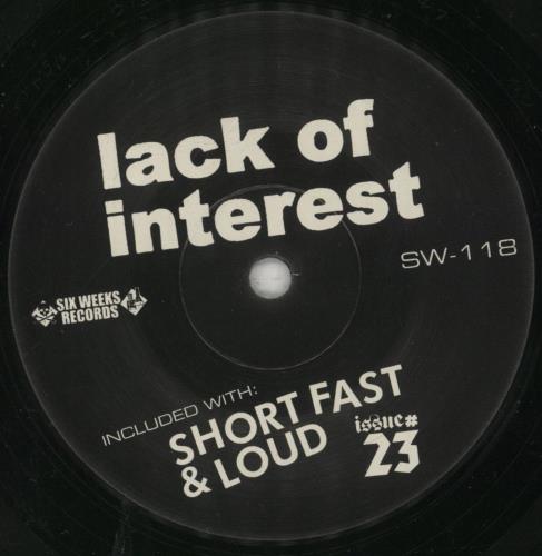 Capitalist Casualties Lack Of Interest / Capitalist Casualties 7" vinyl single (7 inch record / 45) US 7B407LA851459