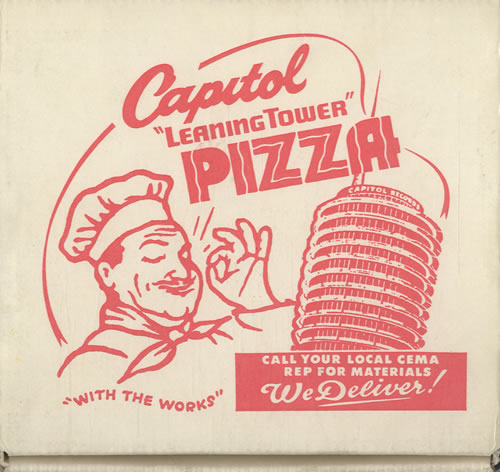 Capitol Records 'Leaning Tower' Pizza CD album (CDLP) US 6CRCDLE544782