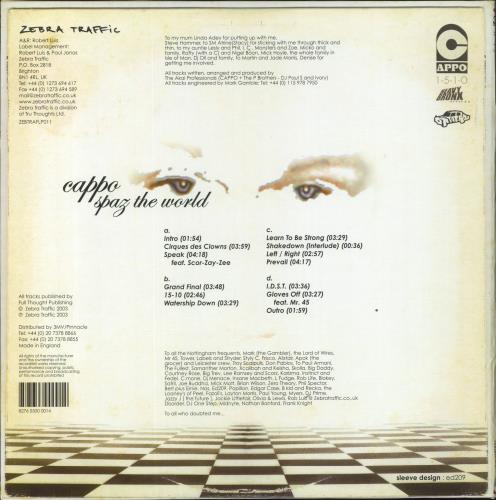 Cappo Spaz The World 2-LP vinyl record set (Double LP Album) UK 8GS2LSP856836