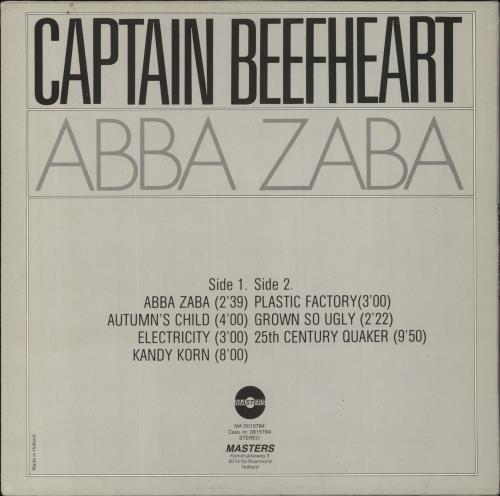 Captain Beefheart & Magic Band Abba Zaba vinyl LP album (LP record) Dutch CPTLPAB598371
