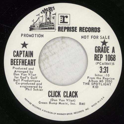 Captain Beefheart & Magic Band Click Clack 7" vinyl single (7 inch record / 45) US CPT07CL96009