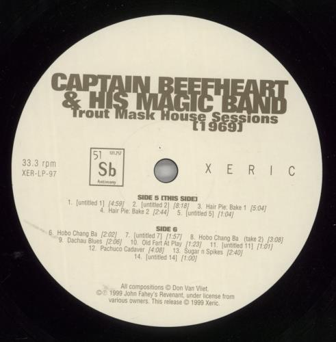 Captain Beefheart & Magic Band Grow Fins Vol. II - Trout Mask House Sessions 2-LP vinyl record set (Double LP Album) US CPT2LGR867791