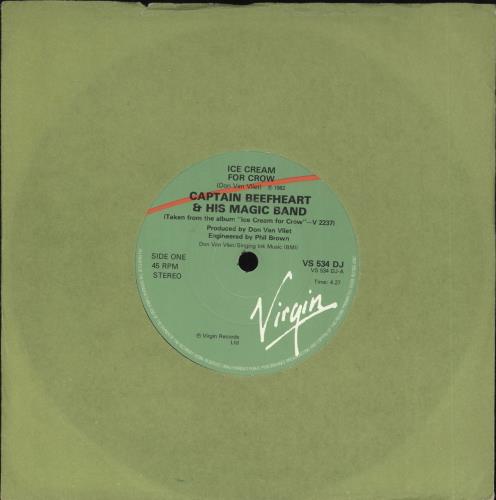 Captain Beefheart & Magic Band Ice Cream For Crow 7" vinyl single (7 inch record / 45) UK CPT07IC717377